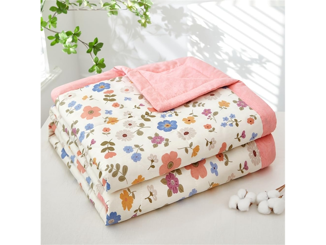 Colcha Acolchoada Fansu Capa de Cama Manta para Ar Condicionado Edredom Conjunto 100% Algodão Sofá com Estampa