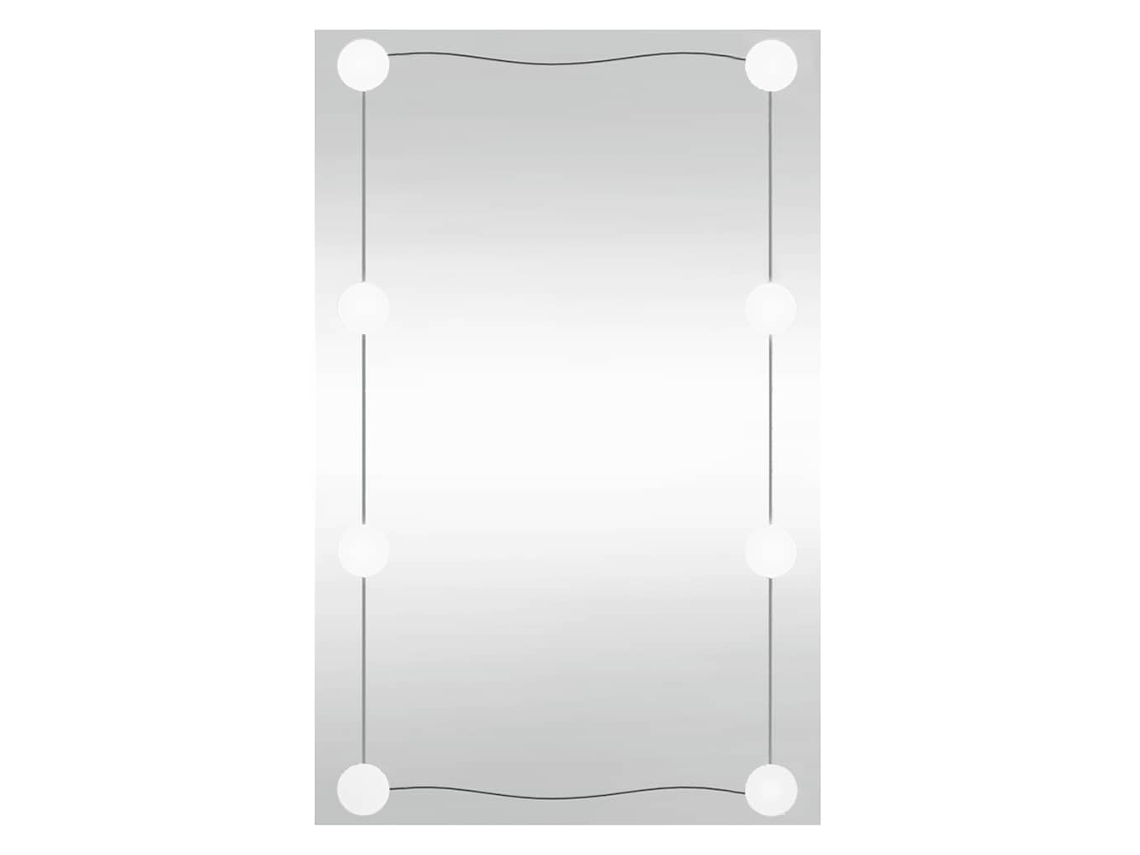 Wall Mirror With Led Light, Wall Mirrors With Led Lights Vidaxl Prateado Vidro (40 X 60 Cm)