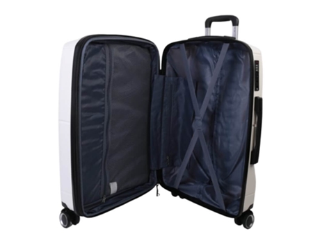BENZI Mala de Viagem / Trolley Grande 75Cm 4 Rodas Exp Bz5711 Branca