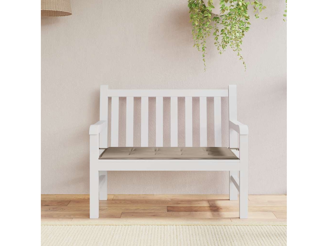 Vidaxl Almofadão P/ Banco De Jardim Tecido Oxford Cinza-acastanhado