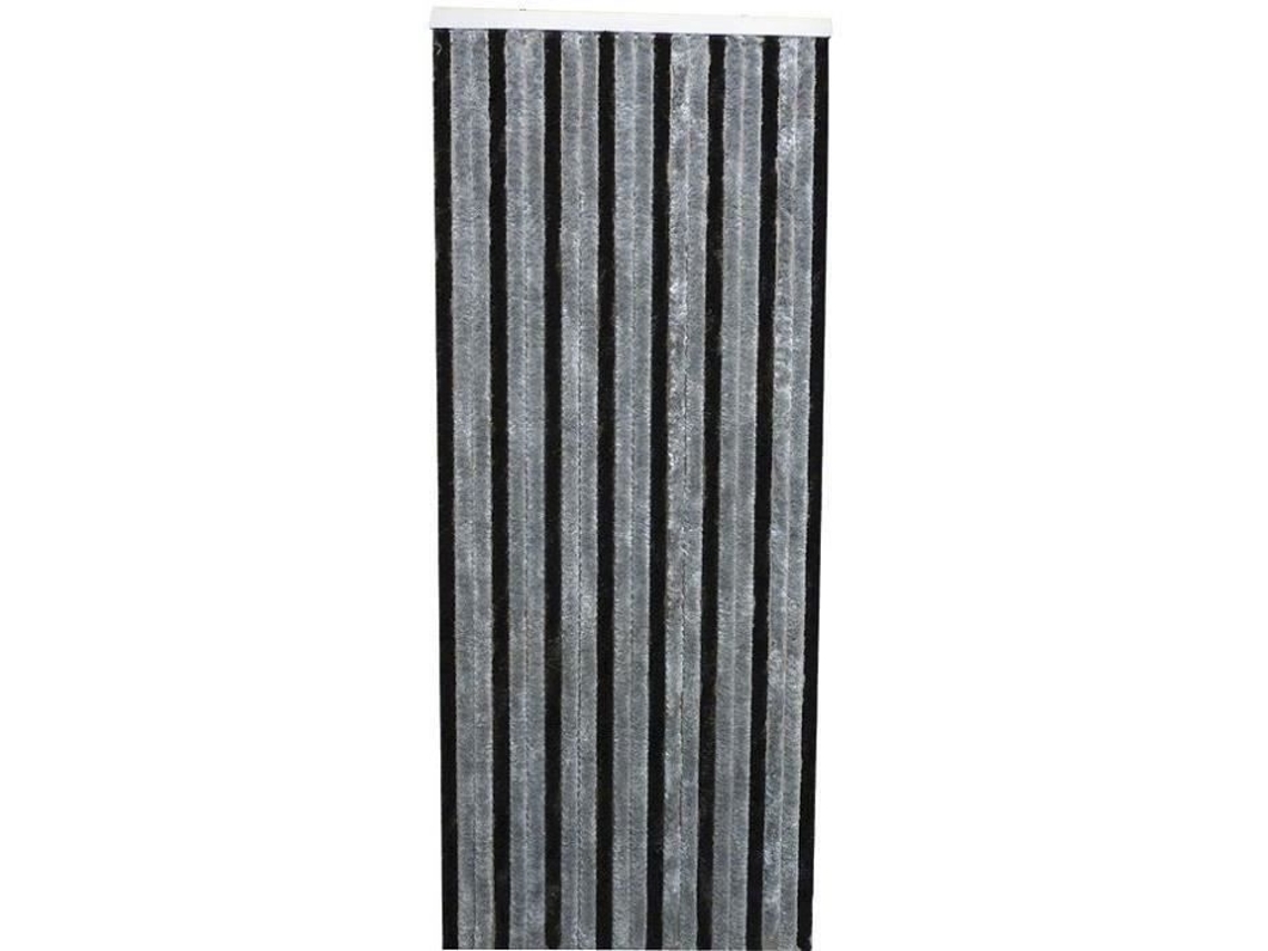 Cortina De Porta Florence Caterpillar 90x220 Cm - Cinza, Preto