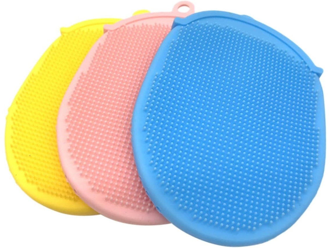 Lurelia Pack De 3 Escovas De Silicone Para Corpo E Rosto, Silicone Macio, Dupla Face E Massagem Suave, Rotina Spa Essencial