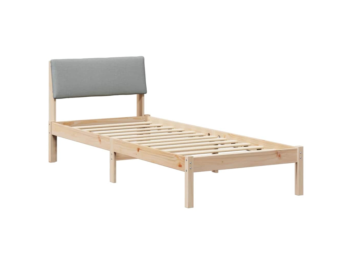 Estrutura da Cama Marrom e Cinza Claro 80 X 200 Cm MAISON EXCLUSIVE