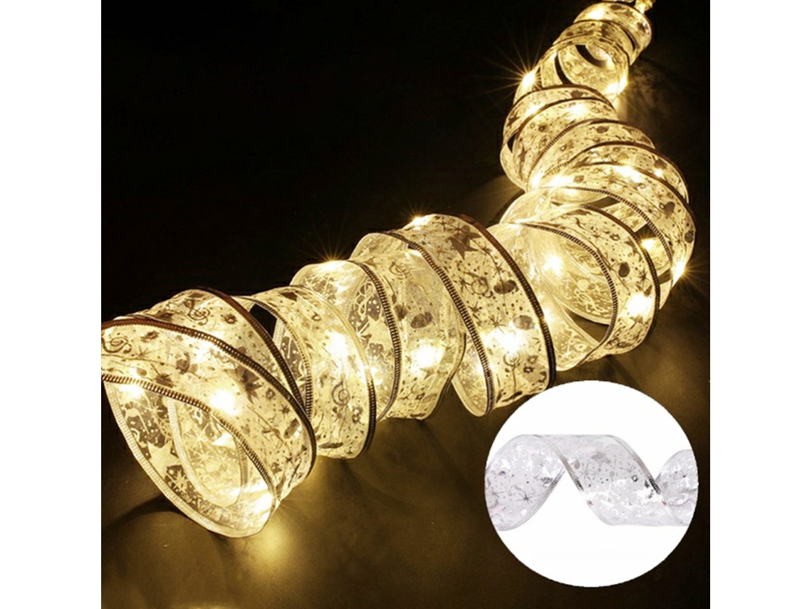 Fitas de Luz de Natal com Contas para Decoração LAXISCREED