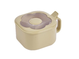 Ronjoe-caixa De Temperos 4 Compartimentos Com Colher Design Flor Plástico Para Cozinha