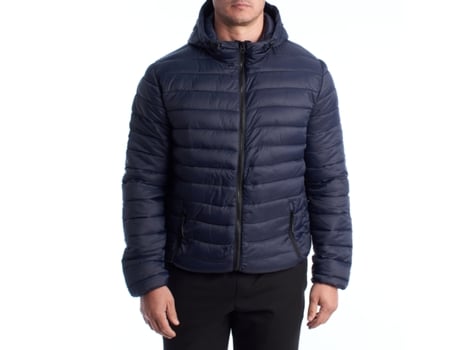 Blusão De Homem Us Polo Assn Acolchoada Capuz Poliéster Azul (48)