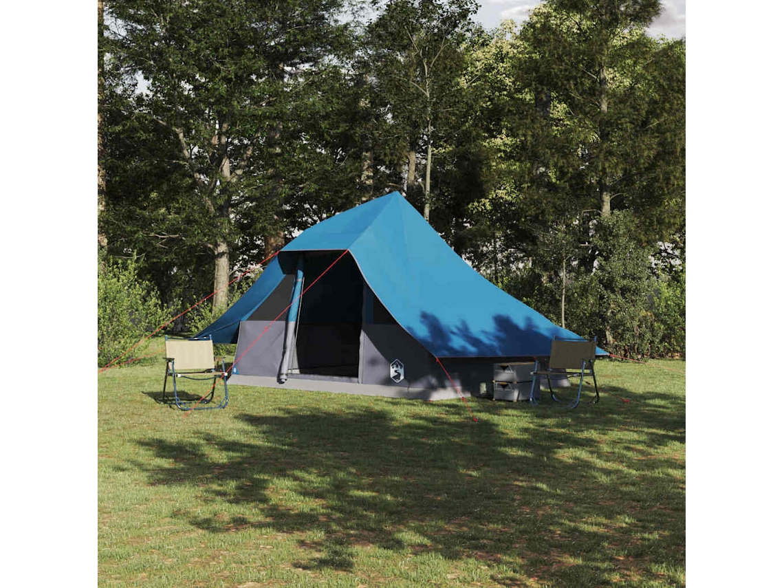 Vidaxl Barraca Tipi Com Telhado Azul 364 X 281 X 257 Cm Tafetá