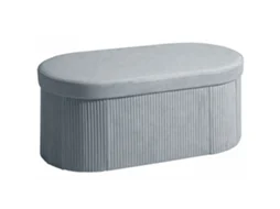 Banco com Assento e Compartimento, Estofado em Veludo 76x38x35cm BTFORUS