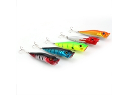 Iscas de Pesca Popper para Peixe 5pcs
