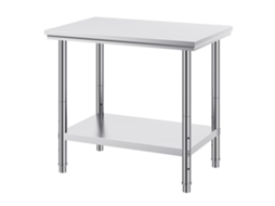 Mesa De Trabalho E Bancada Em Inox Ajustável Para Cozinha, Lavandaria Ou Oficina Tekmaquinas