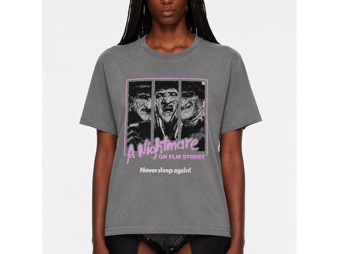 Rockinstone Nightmare On Elm Street Dream Demon Charcoal T-shirt Size:xxl