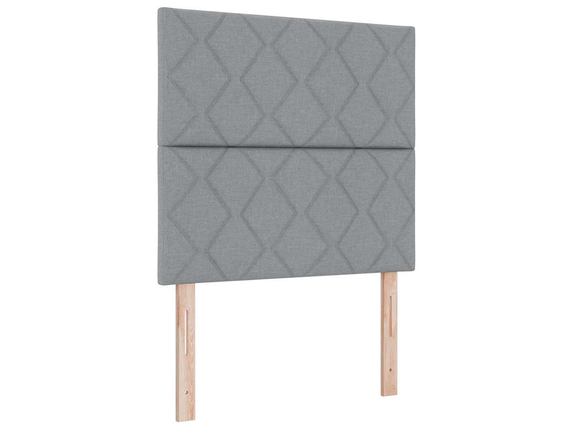 Cama Box com Colchão com Led Cinzento Claro Tecido MAISON EXCLUSIVE (120x200 cm)