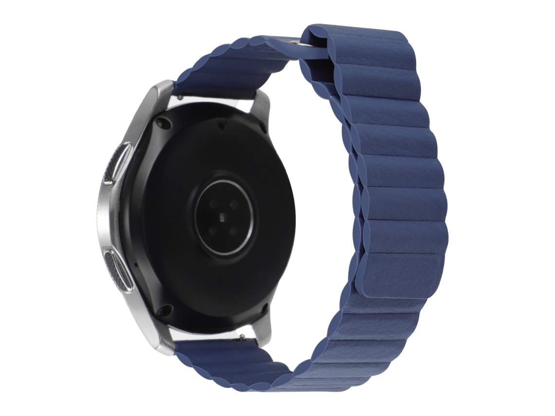 Bracelete de Couro Genuíno Magnético 20Mm para Huami Amazfit Gts 4/Gts 4 Mini/Gts 3 Azul Da Meia Noite