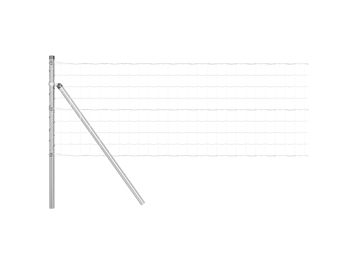 Conjunto 1 Cerca Externa Vidaxl Prateado Aço (10 X 0,4 M)