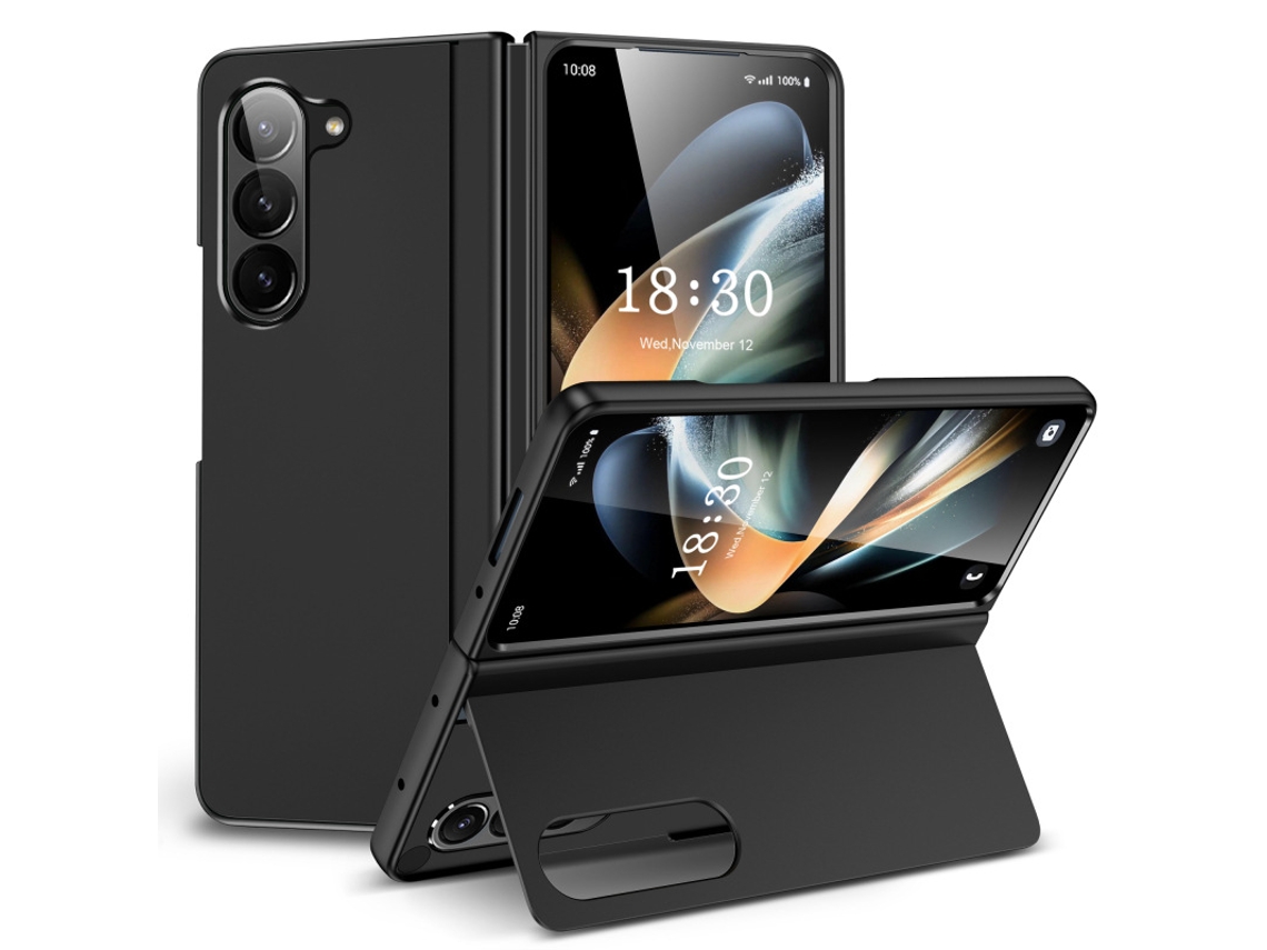 Capa Chrui Para Samsung Galaxy Z Fold 7, Em Resistente A Arranhões Com Suporte (compatível, Preta)
