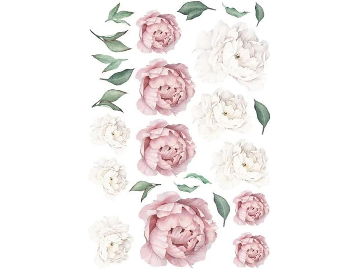 Adesivos Fleurs Fleurs Rose Adesivos Muraux 1 Peça 3d Para Salão De Beleza Chambre 40 * 60 Cm Decoração De La Maison Papier Peint (cor 2)