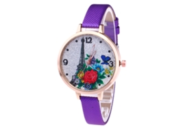 Relógio de Pulso Feminino Casual Elegante de Quartzo Moda Presente Roxo