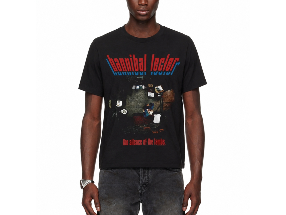 Rockinstone Silence Of The Lambs Movie Silence Hannibal Cell Black Adult T-shirt Size:l