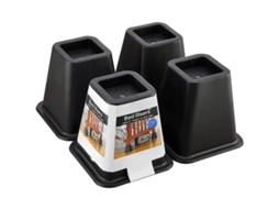 Lurelia Elevador Para Móveis, Reforçado, Empilhável, Em Borracha, Para Cama, Sofá E Mesa, 15 Cm, Preto, Suportam 136 Kg