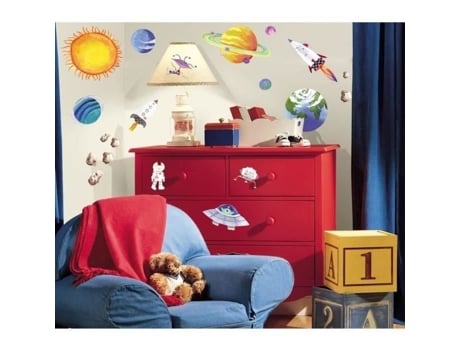 Adesivos De Parede - Roommates - Conjunto De 35 - Reposicionáveis - Multicolor - 10,1cm X 44,1cm