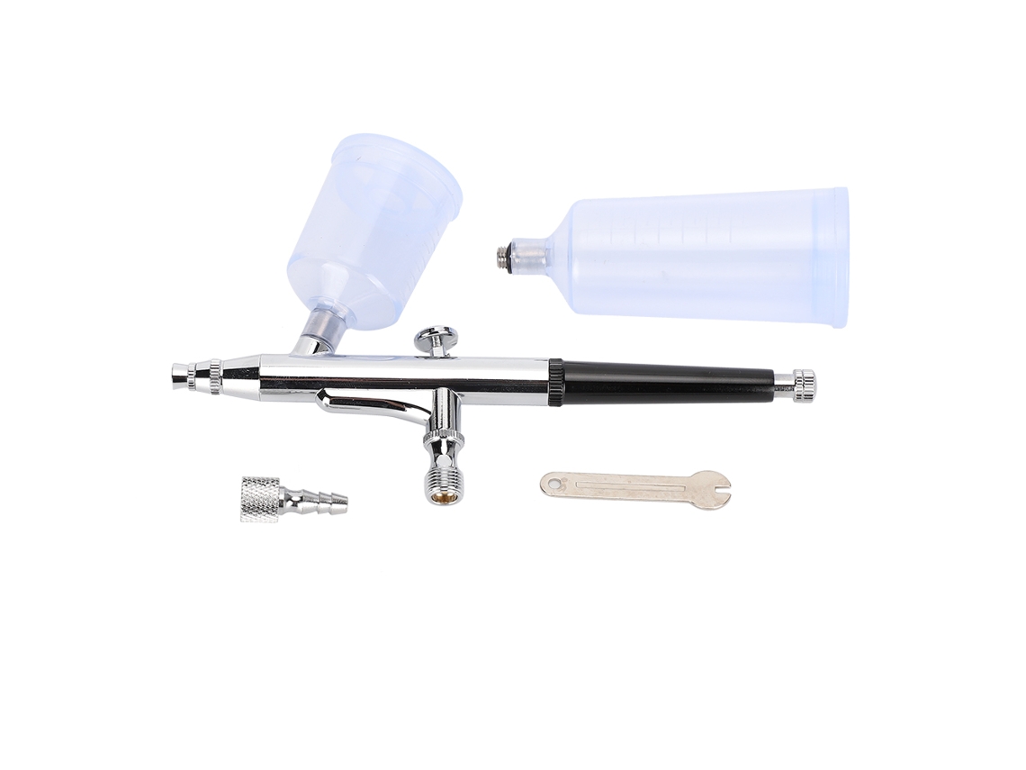 Conjunto De Aerógrafo Ferramentas Neumáticas Com Duas Tigelas Para Arte De Unhas, Maquiagem E Pintura - Pistola De Spray T131