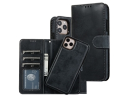 Capa Quedas Para Iphone 14 Pele Sintética Magnética Preto