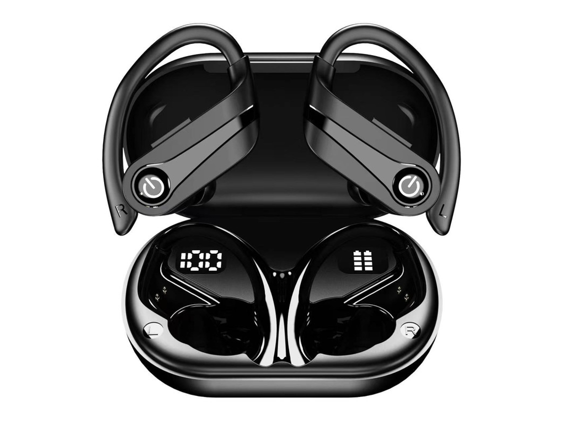 Auriculares Sem Fio Fios Corridas YIZHOOD Bluetooth à Prova de Água Preto