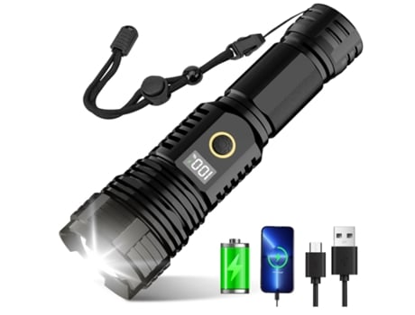 Led Lanterna De Cabeça Venisymlis F621 Usb Recarregável Xhp70 Super Brilhante 90000 Lumens Preto