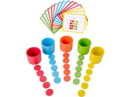 Conjunto De Brinquedos Madeira Para Bebês, Classificação Cores,