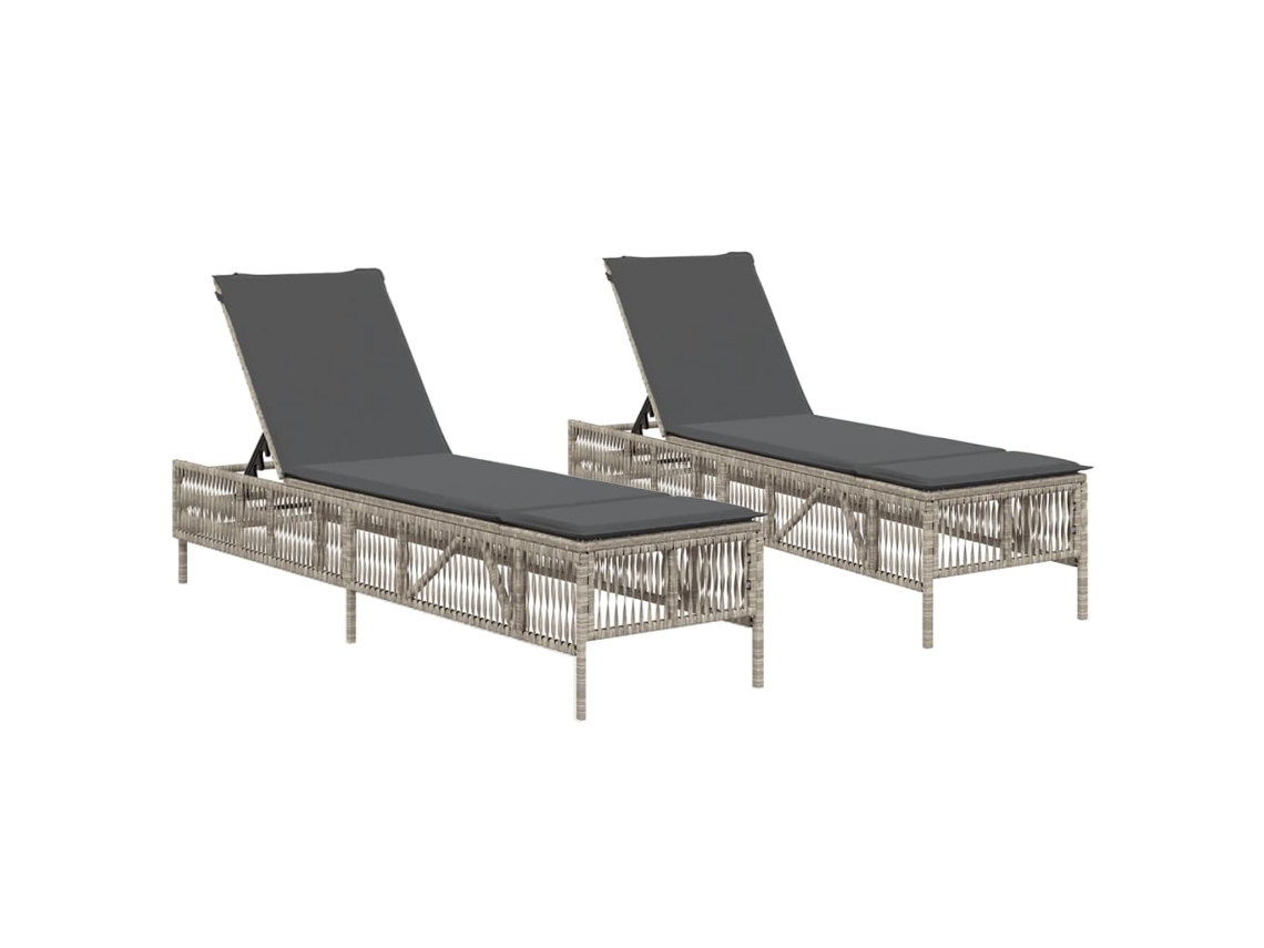 Sun Lounger, Sun Loungers Vidaxl Cinzeto Rattan / Vime (n/a)