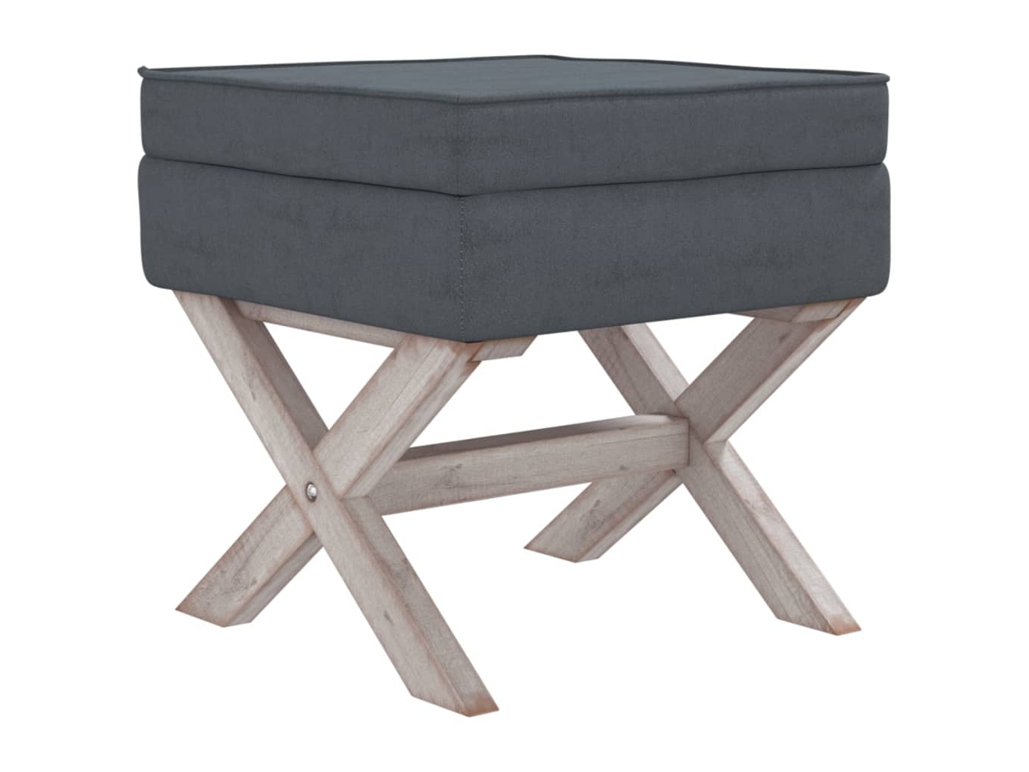 Storage Stool, Storage Stools Vidaxl Cinzeto Veludo (45 X 45 X 49 Cm)