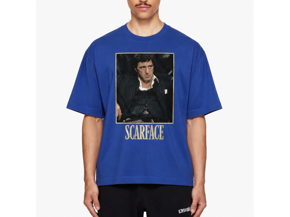 Rockinstone Scarface Movie Bad Guy Solid Royal Adult T-shirt Size:xl