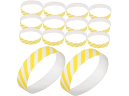 Pulseiras de papel descartável Happyyami para eventos, parques da diversidade, shows, festivais, pulseiras certificadas.