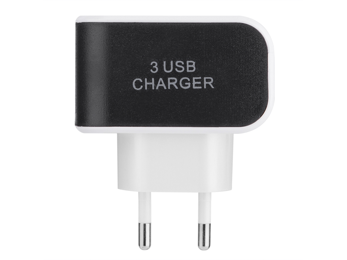 Carregador 3 USB com luz e suporte para relógio EOOCOO