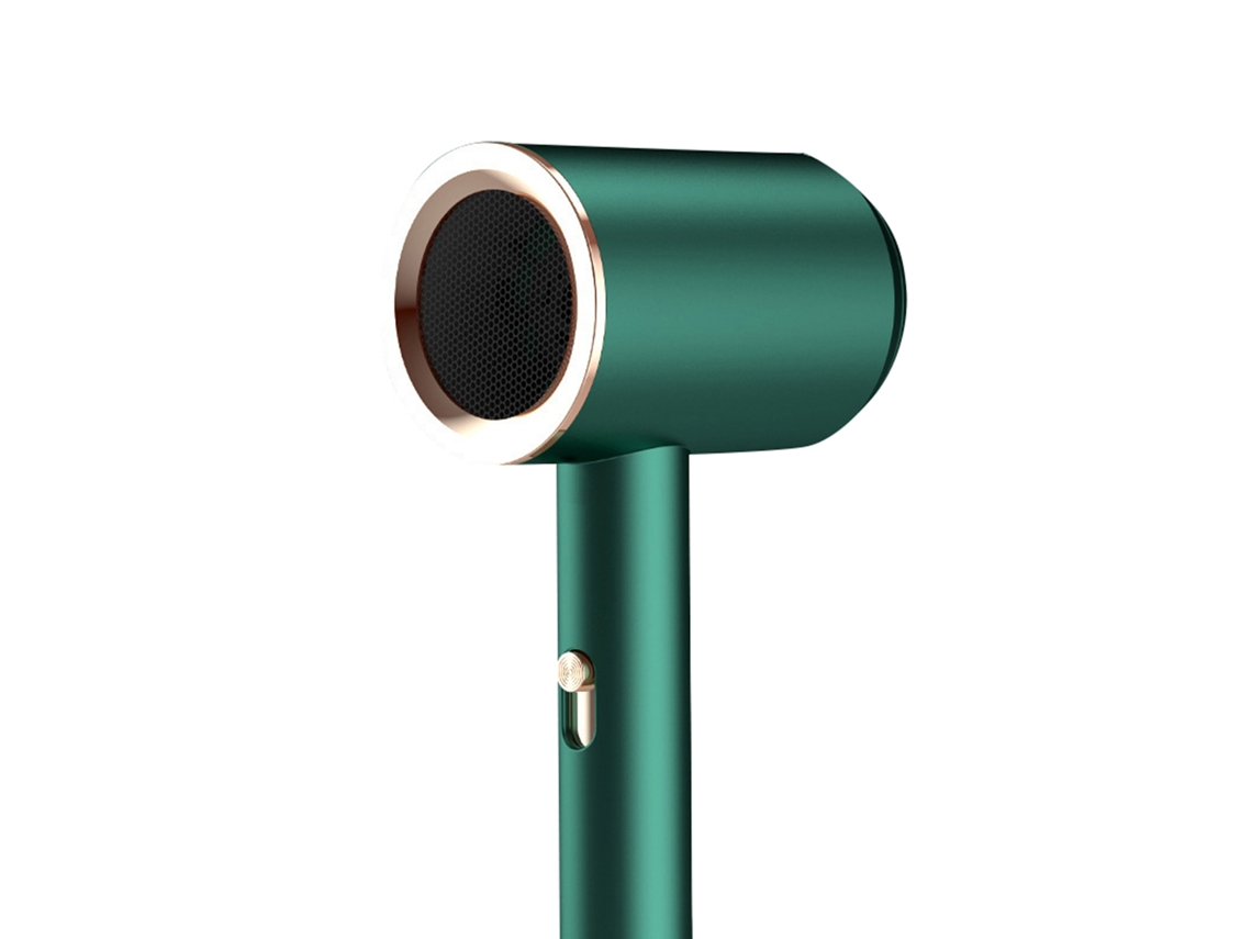 Secador De Cabelo Doméstico De 1200w Com Controle De Temperatura Inteligente, Secagem Rápida, Frio E Quente, Verde