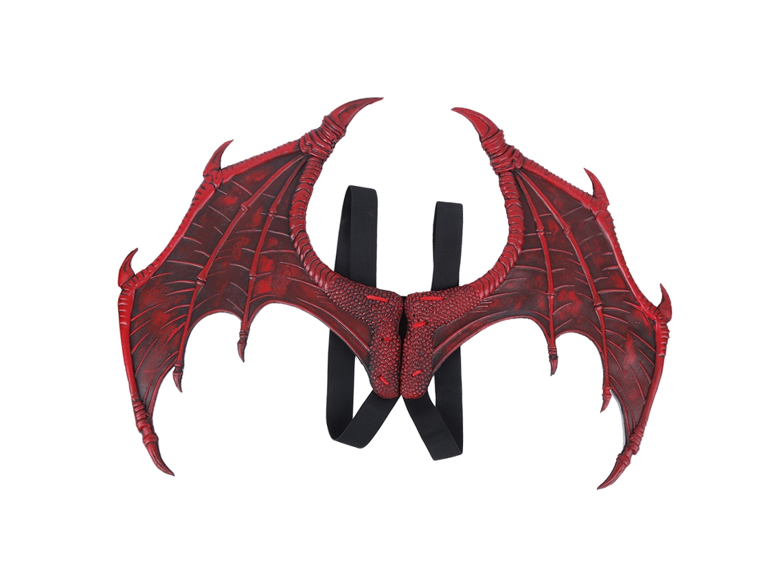 WalshLXq Adereços de Asa de Dragão para Decoração de Festas, Carnaval, Fantasia, Cosplay, Halloween (Vermelho)