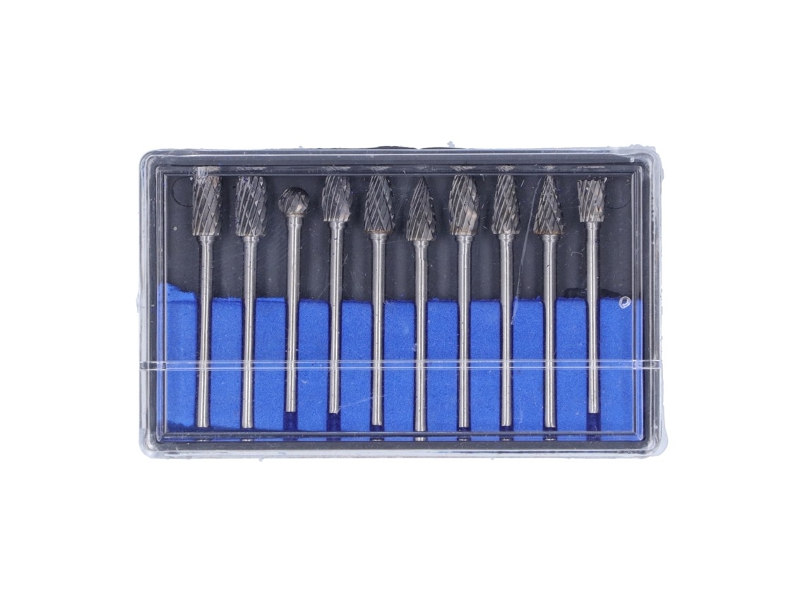 Conjunto De 10 Cabeçotes De Lixa Rotativos De Carboneto Para Madeira E Plástico.