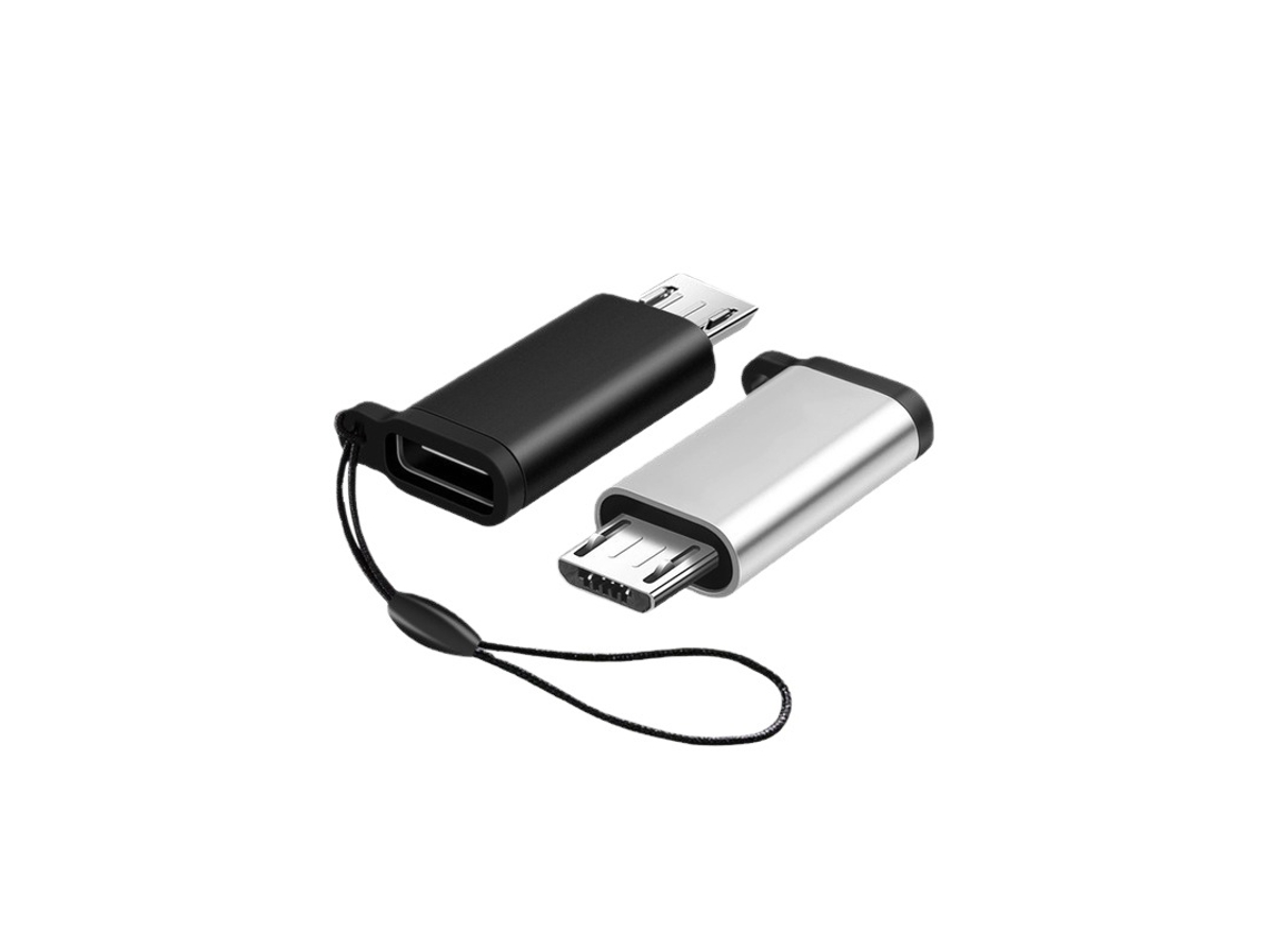 Adaptador De Type-c Para Micro Usb Em Alumínio Smartphones Android