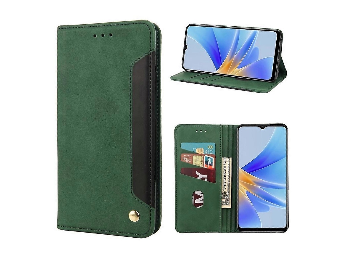 Capa De Couro Com Efeito Skin Feel Para Oppo A17