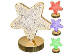 Luminária Noturna em Formato de Estrela, Led Rgb, Recarregável Via Usb, C, 17 Cm BRILVIBERA