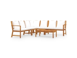 Garden Lounge Set, Garden Lounge Sets Vidaxl Creme Madeira De Acácia (n/a)