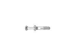 Bucha Tapit Nylon Cabeça Plana 6X70 Zincado Branco Chemitool