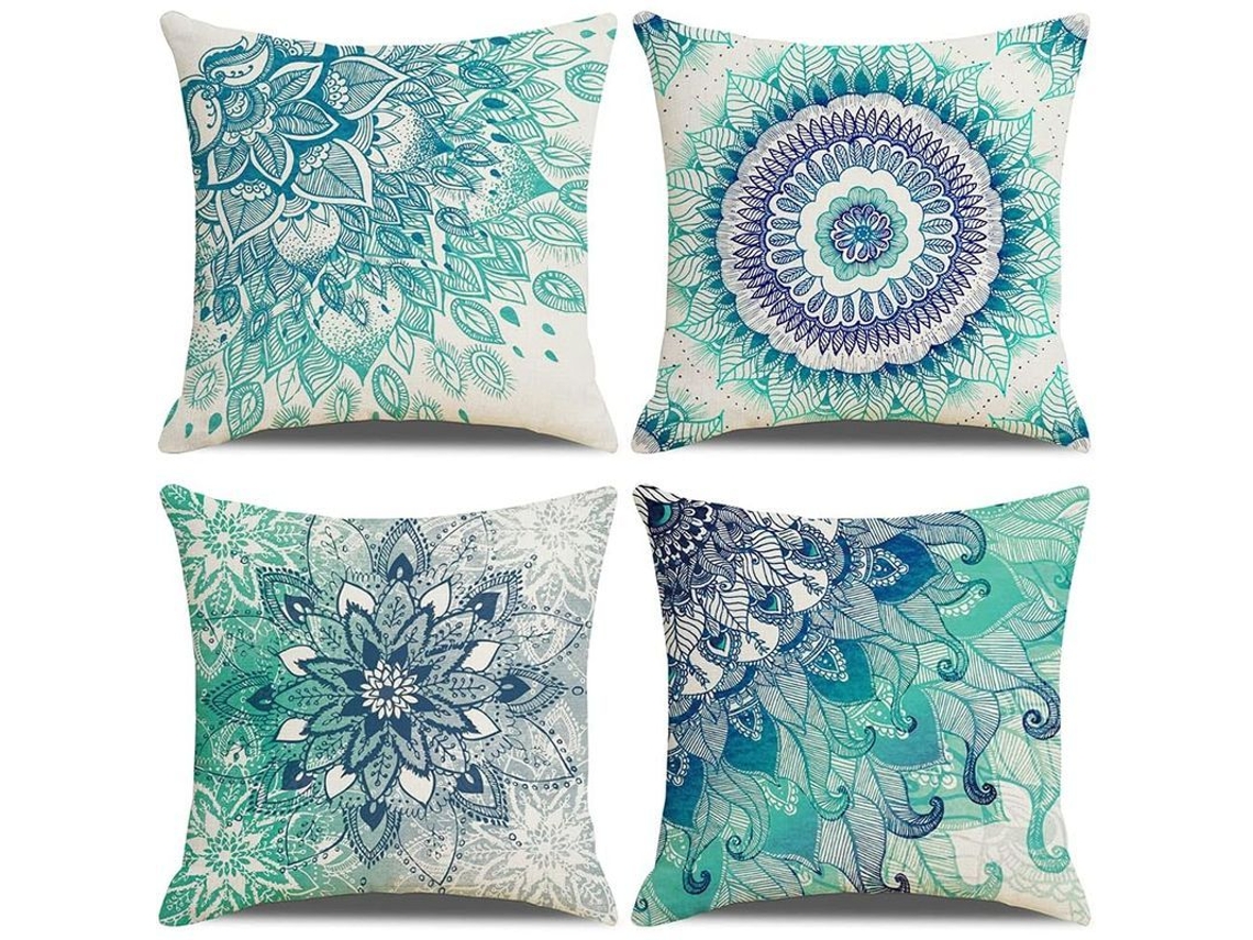 Fronha de Almofada 45x45, Conjunto de 4, Linho Macio para Sofá, Sala e Quarto | S/MARCA