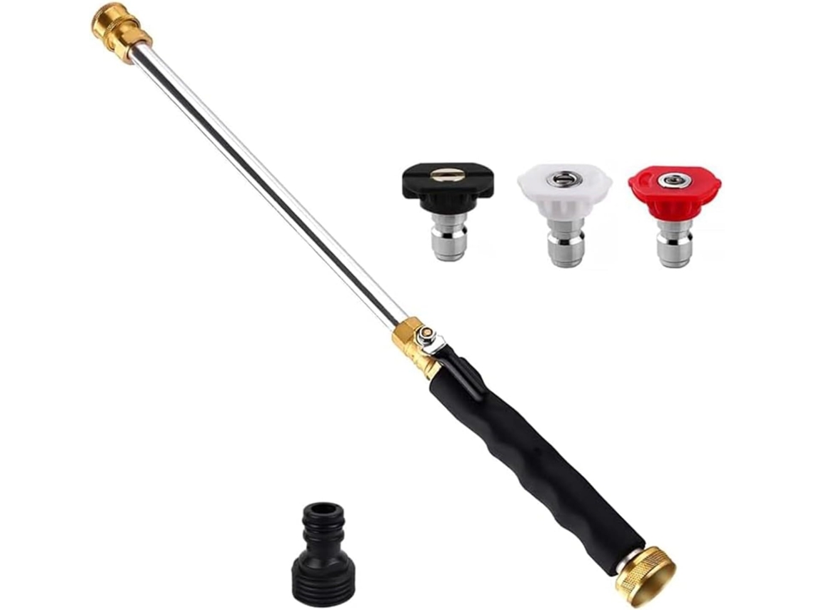 Bocal De Mangueira Jardim Alta Pressão Em Metal Com 3 Acessórios