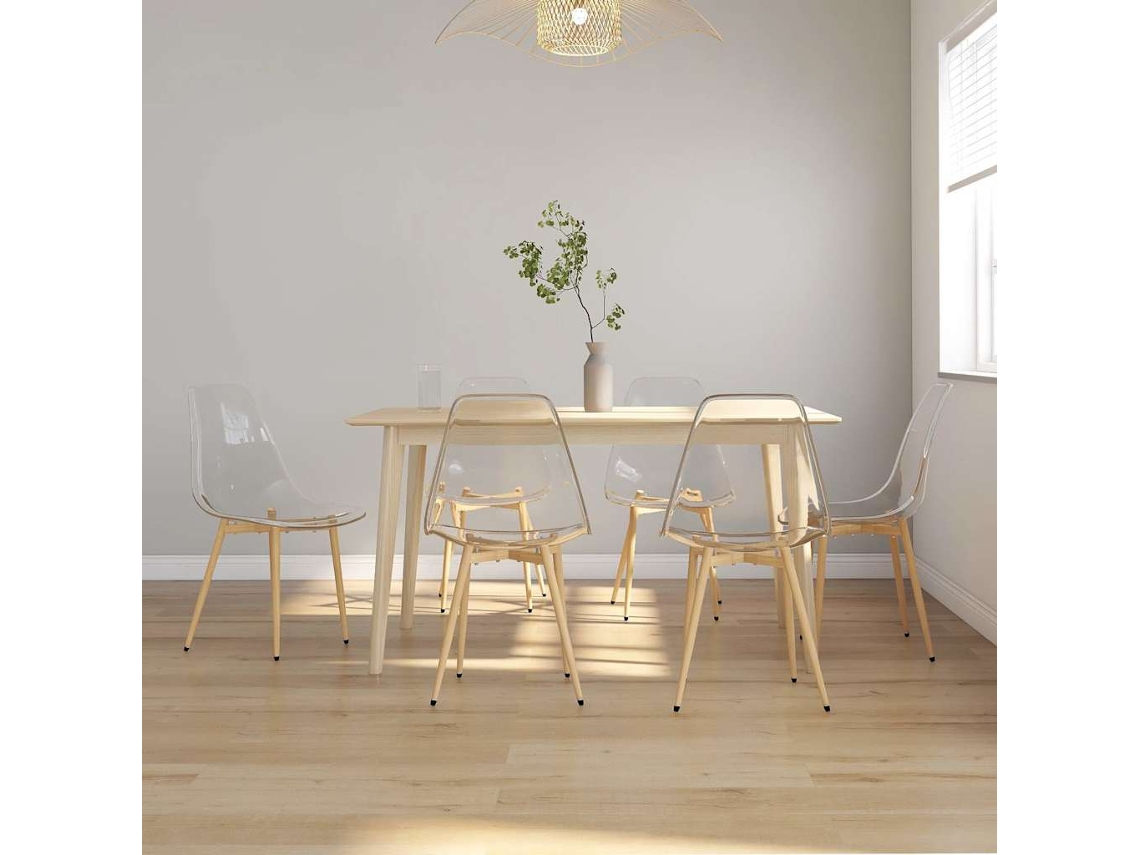 Vidaxl Cadeiras De Jantar 6 Pcs Pet Transparente
