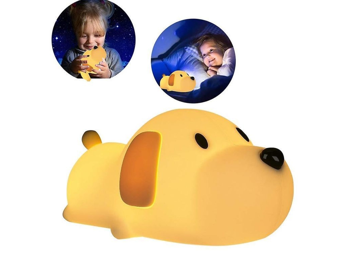 Luz de Noite LED para Crianças, Silicone, Cachorro, Toque Sensível | S/MARCA