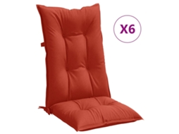 Highback Chair Cushion, Highback Chair Cushions Vidaxl Vermelho Tecido (120 X 50 X 7 Cm)
