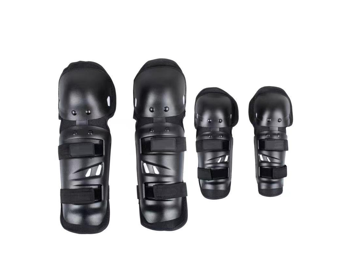 Kit de Quatro Peças para Proteção de Joelho e Cotovelo de Moto Preto AOZORZ