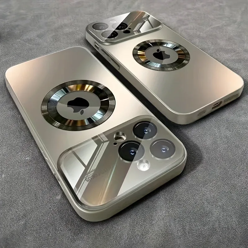 (iphone 14 Pro Dourado) Capa Magnética Elegante Para Iphone, Compatível Com A Função Magnética Magsafe.