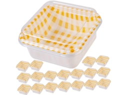 Caixas Compactas Para Biscoitos E Sobremesas Kichouse, 50 Unidades, Pet, Tampa Transparente, Tamanho Pequeno, Ideais